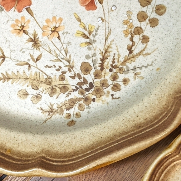 *SOLD* 8pc Mikasa Whole Wheat 'Jardiniere' plates - Picture 6 of 9